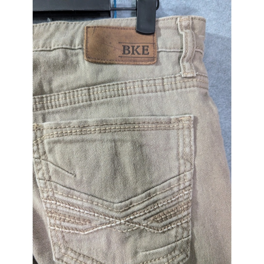 BKE Jake Straight Leg Jeans Mens 31R Beige Khaki Stretch Denim Pants - Picture 5 of 10